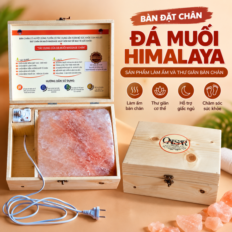 Hộp Đá Muối Himalaya Massage Chân