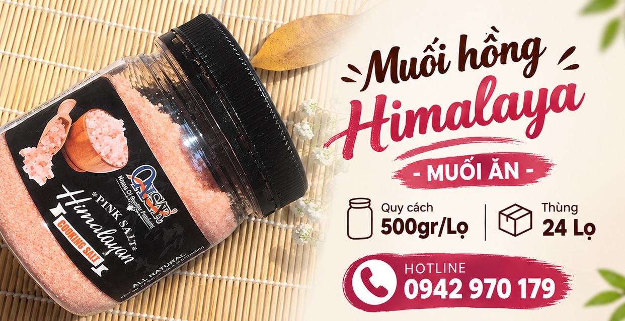 Muối Hồng Himalaya Qaisar 500g – Hũ Nắp Đen